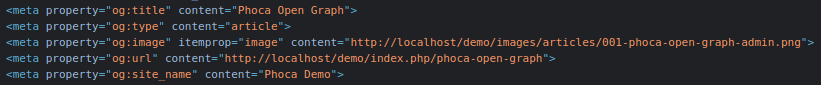 Phoca Open Graph source code