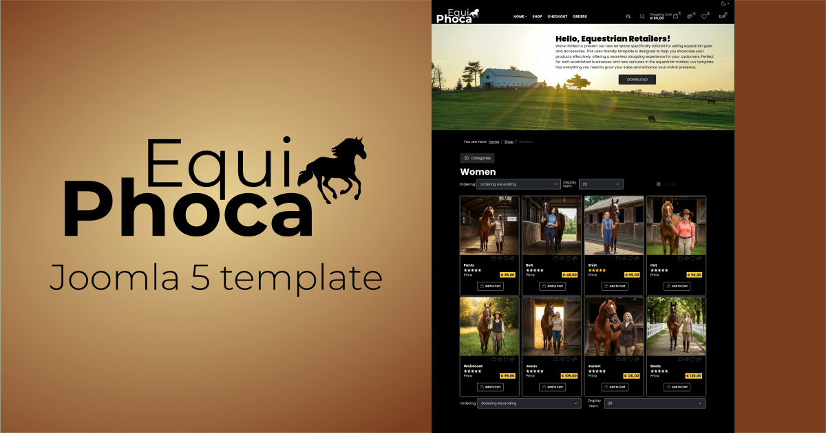 Phoca Equi Template Version 5 Released