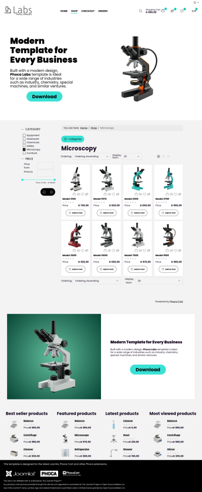 Phoca Labs template