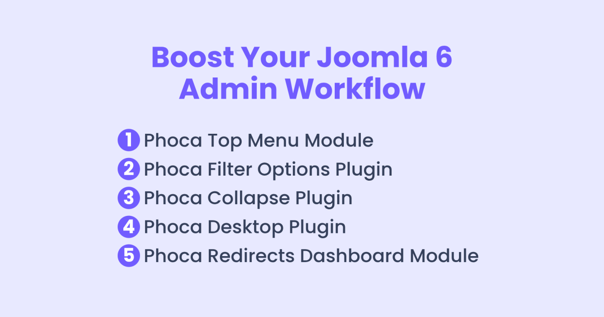 5 Extensions to Boost Your Joomla 6 Administration Workflow