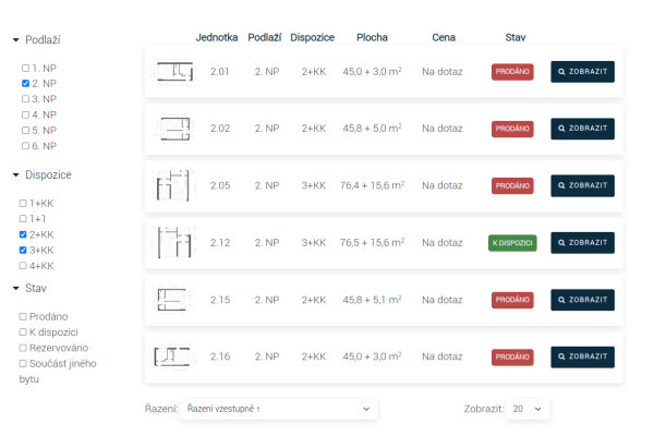Phoca Cart - appartments - filtering and searching