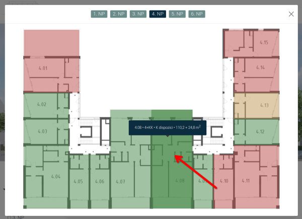 Phoca Cart - Appartments - SVG Map - select unit