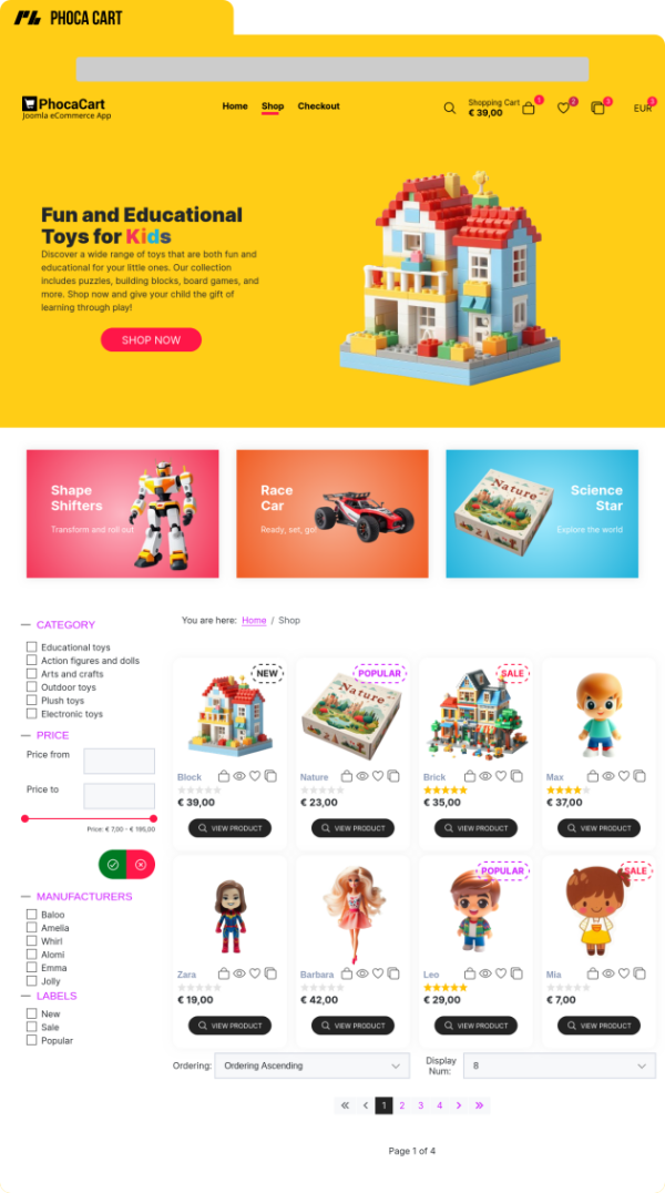 Phoca Cassiopeia Toys child template