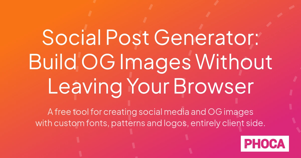 Free Social Media and OG Image Generator For Your Browser
