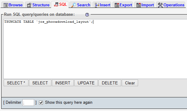 Migration - Truncate Phoca Download Layout table