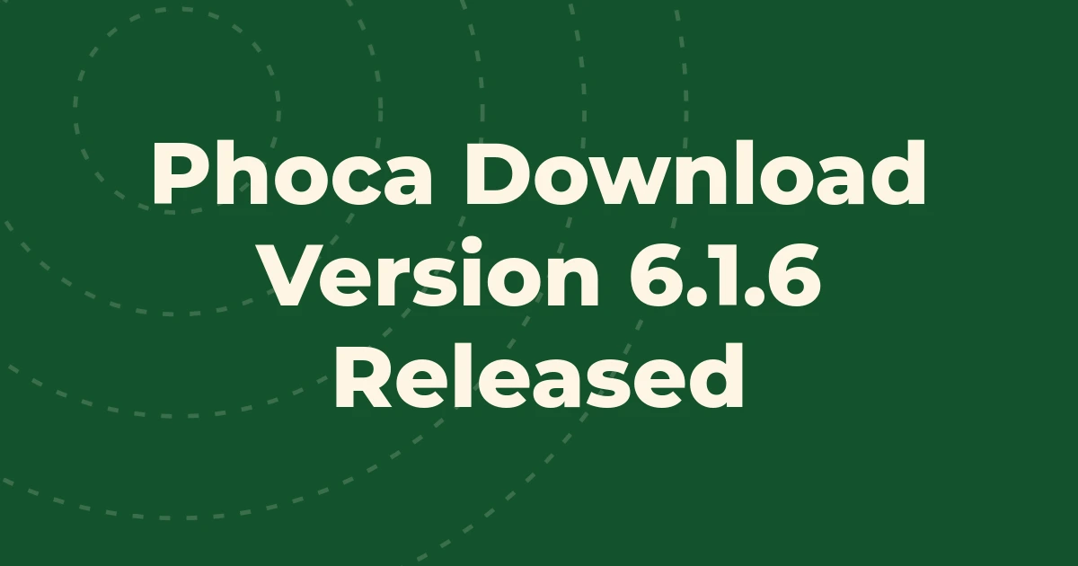 Phoca Download Version 6.1.6 Released - Security Release