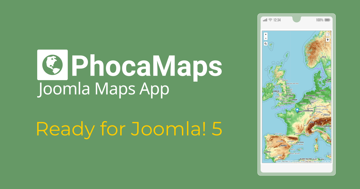 Phoca Maps Version 5.0.0 Stable Released (Joomla 5)