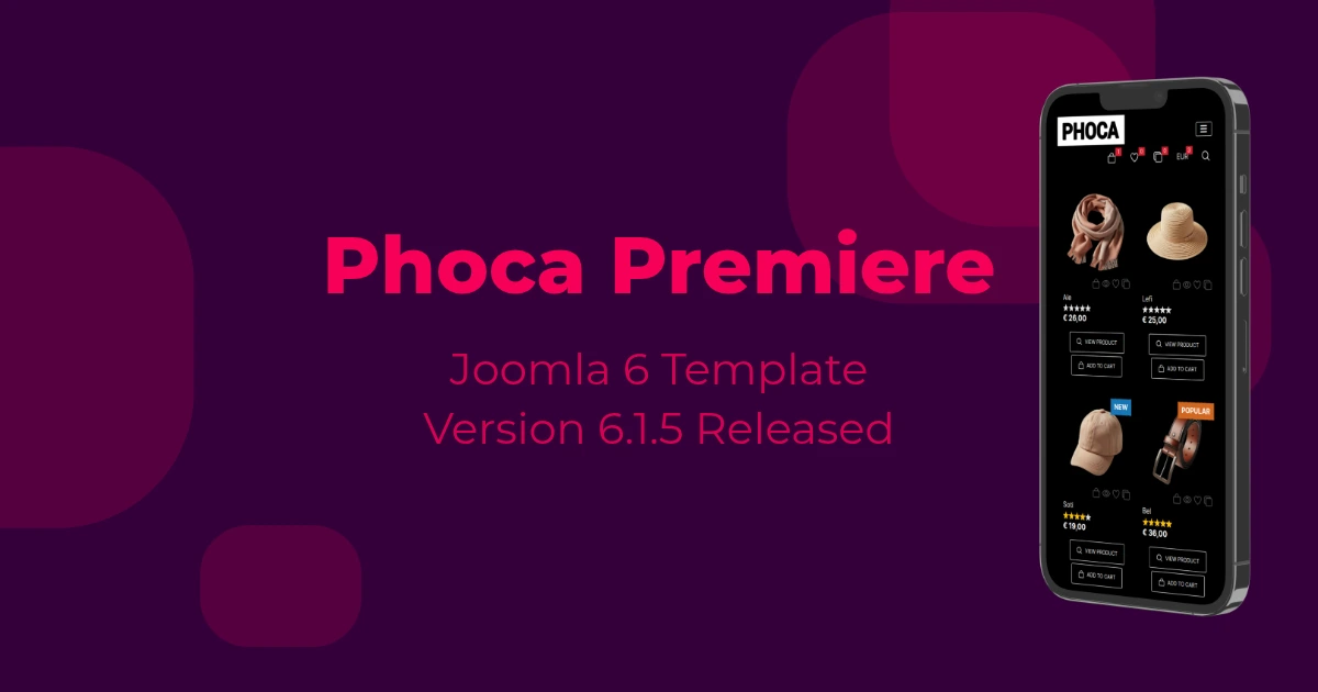 Phoca Premiere Version 6.1.5 Released (Joomla 6)