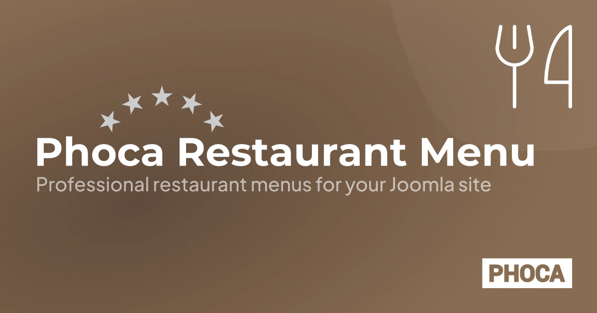 Phoca Restaurant Menu Version 6.1.0 Released (Joomla 6)