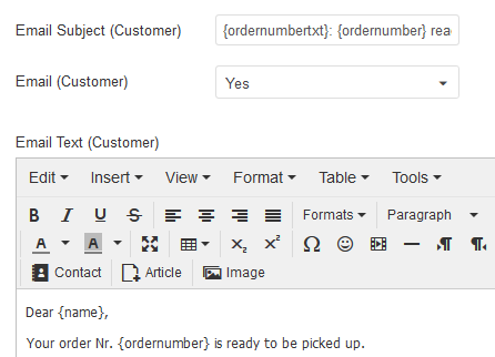 Billing - Invoice parameters