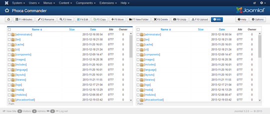 Phoca Commander File Manager