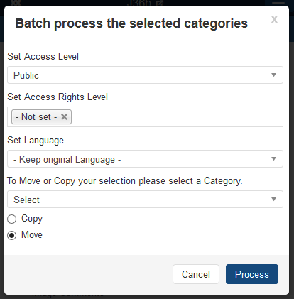 Phoca Gallery - Batch Access Rights