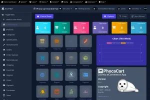 Entdecken Sie das Administrator-Design im Hintergrund der Videos zu Phoca Erweiterungen