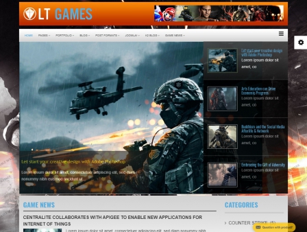 Free games Website Template